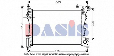 AKS DASIS 080087n -  Радиатор, охлаждение двигателя